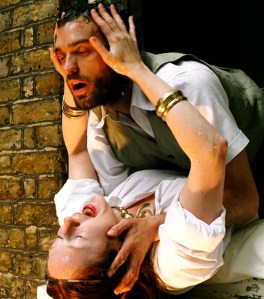 Sarah Thom as Dido, Jake Maskall as Aeneas Sarah Thom as Dido, Jake Maskall as Aeneas
